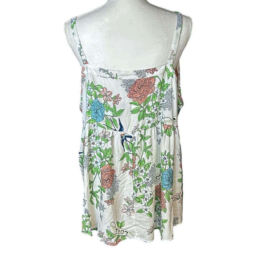 TORRID Babydoll Cami sz 3X (22/24) Floral Cottagecore Feminine Boho Flowy NWT - Picture 3 of 10